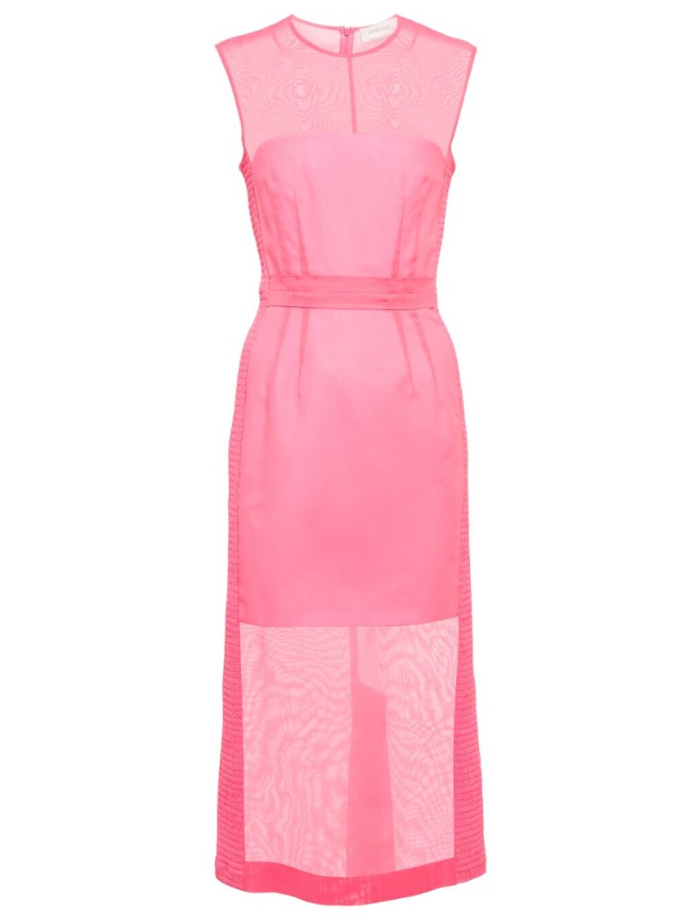 NWT! Sportmax Women's Pink Fresco Cotton Voile Midi Dress